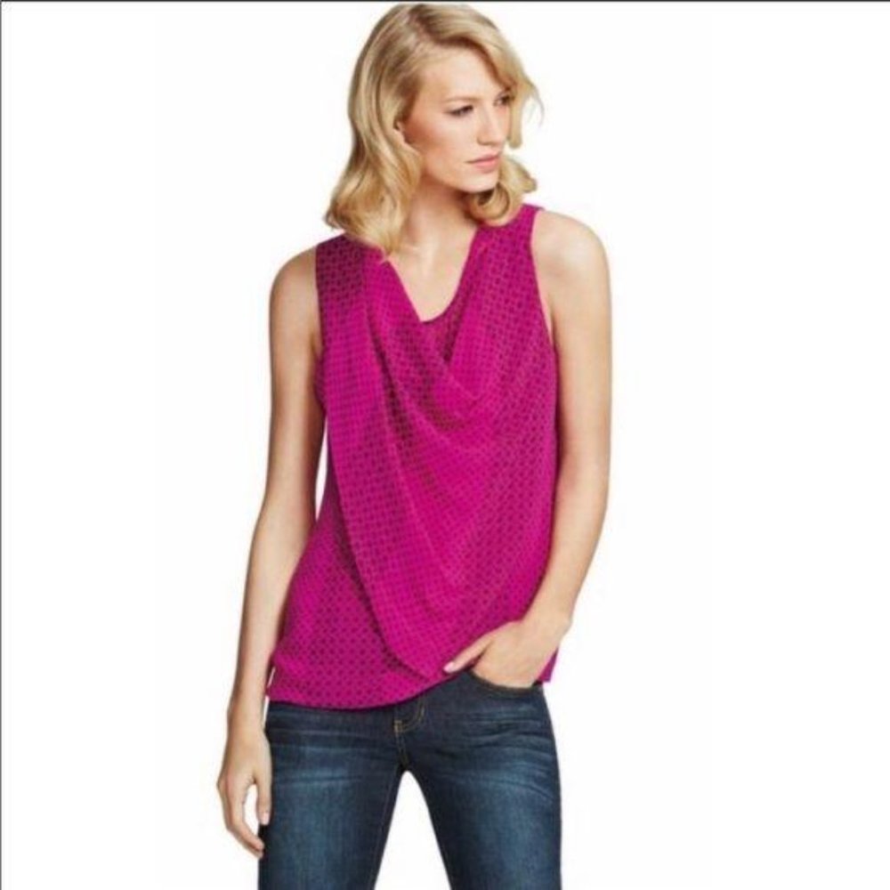 CAbi Pink Sleeveless Blouse
